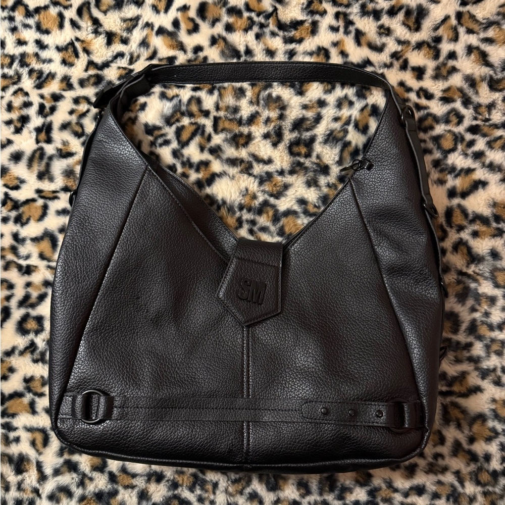 Steve Madden Black Leather Shoulder Bag